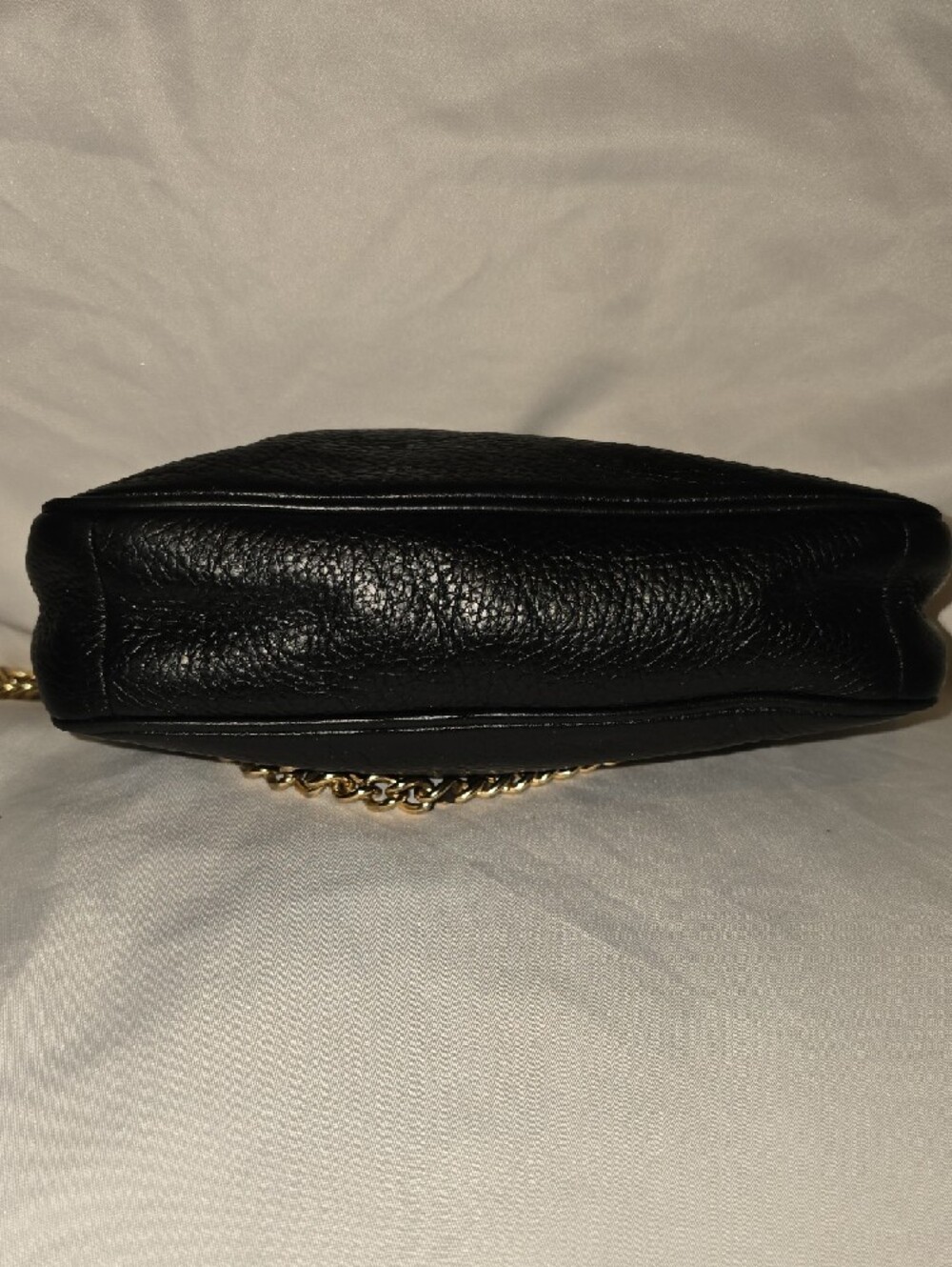 Coach Black Leather Mini Wristlet with Gold Chain - Picture 12 of 13